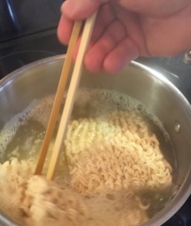 Cooking the noodles