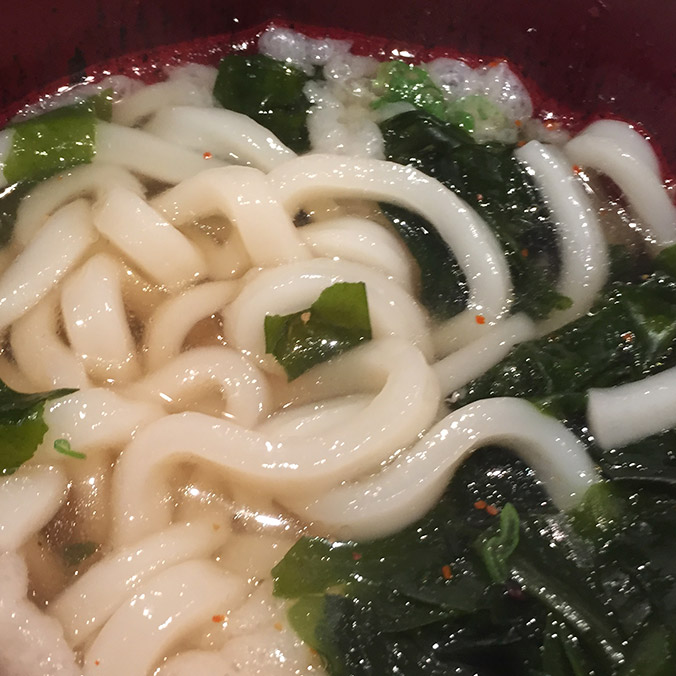 Noodles close up