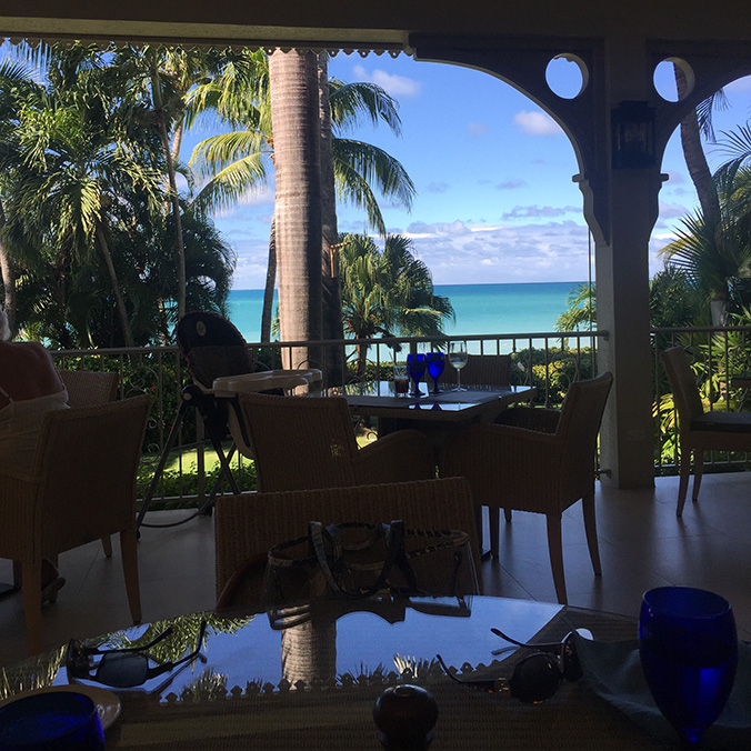 The view from the table at Blue Waters, Antigua